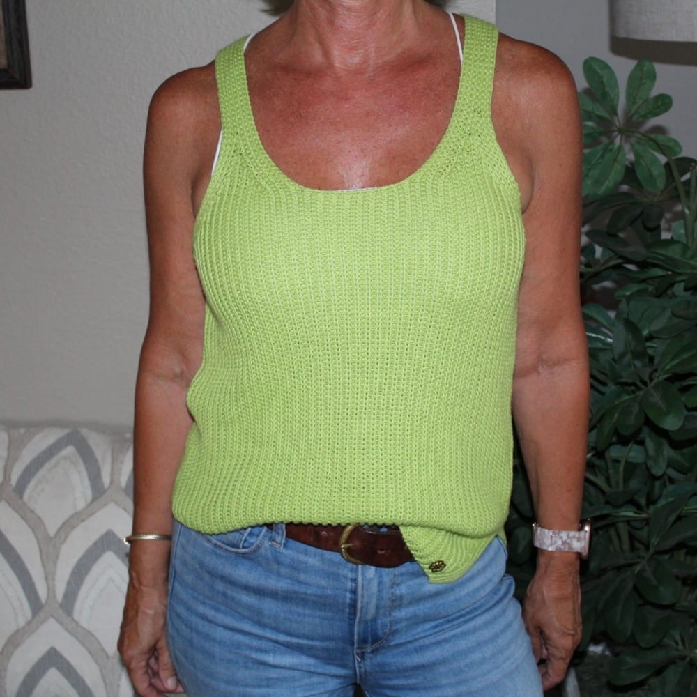 Cotton Knit Sweater Tank
